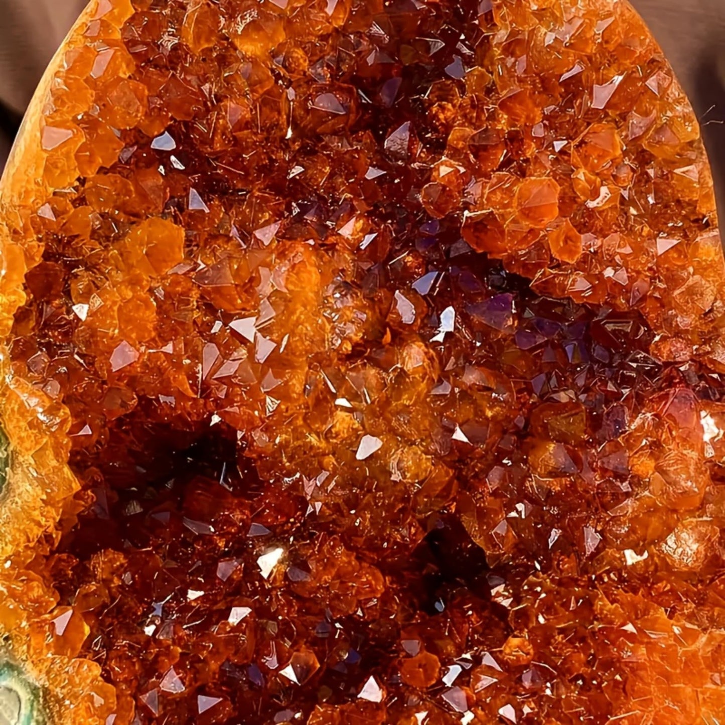 CrystalHola 200-700g Selected Raw Geode Quartz Cluster Home Feng Shui Ornaments Energy Stone Healing Tools Meditation Feng Shui Decoration,Stone Display Piece, Mineral Specimen (Orange, 200-300g)