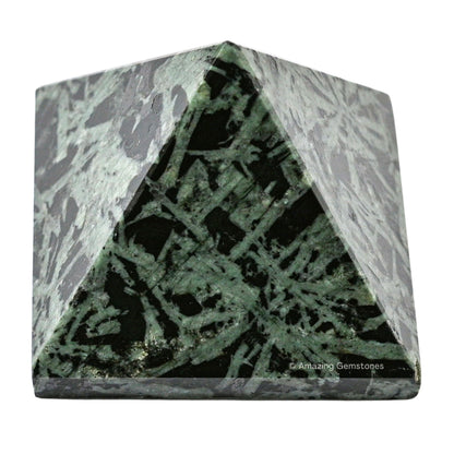 Amazing Gemstone Flower Stone Pyramid Crystal Healing Stones - 2" Great Pyramid Figurine of Natural Stone Pyramid for Meditation, Reiki, Chakra Balancing and Crystal Pyramids Grid