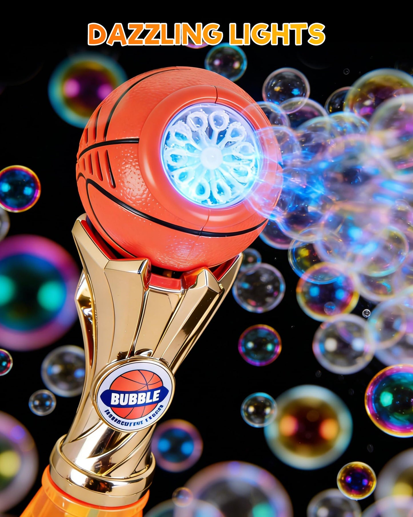 Kenvc Bubble Machine Toys for Kids 3+ Year Old Boys Girls, Automatic Bubble Gun Wand with Bubble Solution, Summer Outdoor Kids Toys for Toddlers Ages 3-4,4-6,5-7, Birthday Gifts for 3 4 5 6 7 8 Years