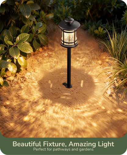 EDISHINE Low Voltage Pathway Lights, 3.4W 155LM 12V 3000K Outdoor Pathway Lights Wired, Waterproof Landscape Path Lights, 50,000H LED for Yard, Garden, Driveway, 12 Pack