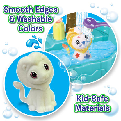 Small World Creative Jungle Bath Fun – Kids Pet Washable Recolor Bath Toy Set – Color, Wash & Play Jungle Animals Bath Time Toy – Creative DIY Toddler Arts & Crafts, Gifts for Girls & Boys, Ages 3+
