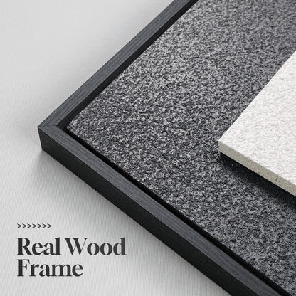 Large 3D Textured Framed Black and White Abstract Wall Art, 3 Piece Modern Wall Paintings Artwork for Walls, Minimalist Black White Geometric Pictures for Living Room, Hallway, Dining Room Wall Decor