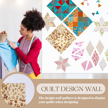 Buryeah 1 Pcs Quilt Design Wall Fabrics 72 in x 60 in with No Grid Lines Flannel for Quilting Design Wall Sewing Supplies for Craft Sew Display Double Sided Fleece (White)