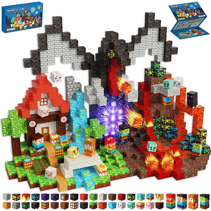 powerful xishan 200 PCS Magnetic Blocks, Magnetic Building Blocks Cubes, Dragon Magnet Toys for Kids Ages 3+, Magnet Blocks for Boys, Sensory Toy for STEM Learning Toys & Ideal Christmas Birthday Gift