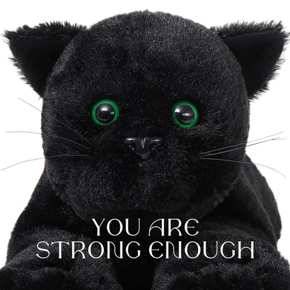 MaoGoLan 5Pcs Black Cat Plush with 4 Babies Inside - 20" Big Black Cat Stuffed Animals - Realistic and Soft Halloween Plushies Gift for Cat Lover,Women,Girls,Kids