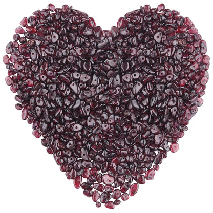 400pcs Natural Chip Stone Beads for Jewelry Making Garnet 5-8mm Irregular Gemstones Healing Crystal Loose Rocks Bead Hole Drilled for Ring Earrings Necklace Bracelet Making DIY Art Crafts