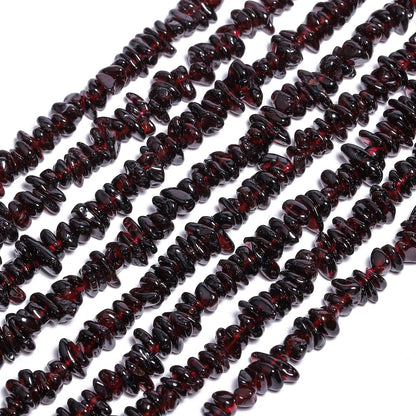 NITOPUPU 30in Garnet Natural Chip Stone Beads 5-8mm About 230pcs, Irregular Drilled Red Bead for Bracelets Jewelry Making Supplies for Adults, DIY Crafts.