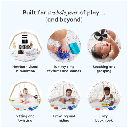 LOVEVERY | The Play Gym | Award Winning For Baby , Stage-Based Developmental Activity Gym & Play Mat for Baby to Toddler