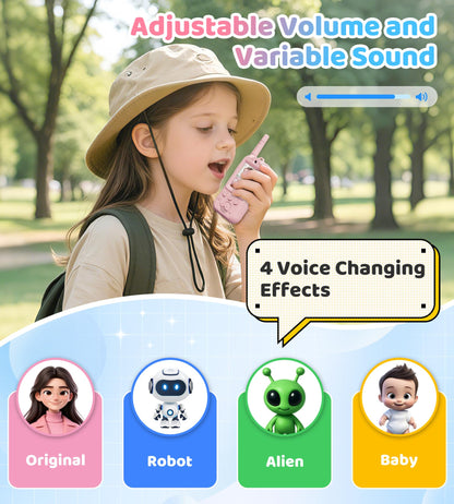 Dual Cameras Video Walkie Talkies for Kids, 2 Pack Rechargeable Kids Walkie Talkies Real-Time Video Chat, 2.0" Screen, Voice Intercom, Emoji, Photo, Music, Birthday Gifts for Boys Girls Age 3-9