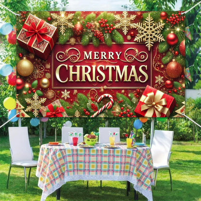 BlissYard Merry Christmas Banner Festival Wall Hanging 71x43 Inches Large Banner for Christmas Holiday Decor Home Party Decorations Perfect for Indoor Outdoor Use