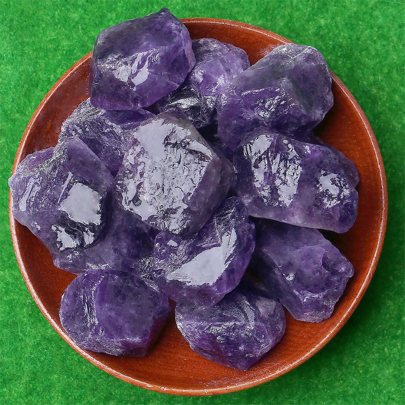 YATOJUZI Amethyst 1lb Bulk Natural Healing Crystals Raw Rough Rocks Stones Sets for Cabbing Tumbling Cutting Lapidary Polishing Reiki Crytsal Healing Wire Wrapping Decoration Gemstone