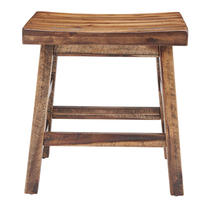 Alaterre Furniture Durango 20-Inch Tall Industrial Wood Dining Stool - Table or Extra Seat - Unique Rustic Industrial Style and Comfort - Farmhouse, Solid Wood Furniture