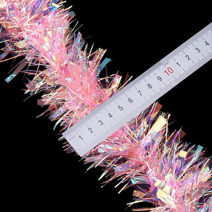 Pink Tinsel Garland for Christmas Tree Decorations Wedding Birthday Party Supplies 17 Feet