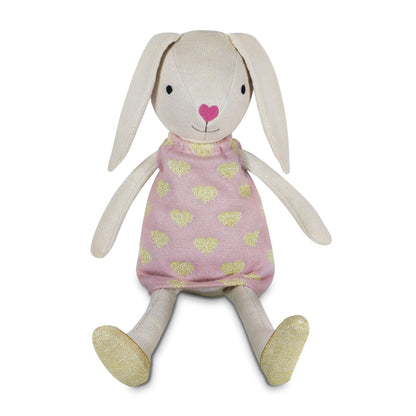 Apple Park Kids Knit pals 16.5" Soft Toy | Non-Toxic, Hypoallergenic, 100% Organic Cotton for 0m+ | Stuffed Animal (Luella)
