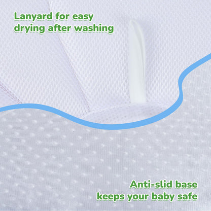 YooxArmor Baby Bath Pad for Infant Bathtub Sink, Non-Slip Flower Bathtub for Infants 0-6 Months, Soft Baby Sink Bath Cushion for Babies Bath Time, Newborns Bath Essentials Must Haves-Turtle