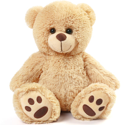 LotFancy Teddy Bear Stuffed Animal, 12 inch Cute Classic Teddy Bear Plush Toy, Soft Plush Gifts for Kids Baby Toddlers on Baby Shower Easter Decorations, Light Brown