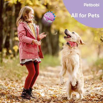 Petbobi Interactive Dog Toys for Boredom - Moving Dog Toy for Stimulating Play, Pet Plush Squeaky Ball for Small Medium Breeds with 4 Batteries, Jolly Jelly Bobby