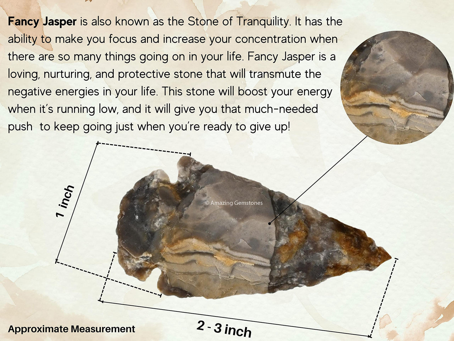 Amazing Gemstone 5 Pieces Fancy Jasper Arrowhead Bulk, Crystal and Healing Stone Flint Rock Arrow Head - 2 to 3 Arrowheads for DIY Project Craft Point Jewelry Making