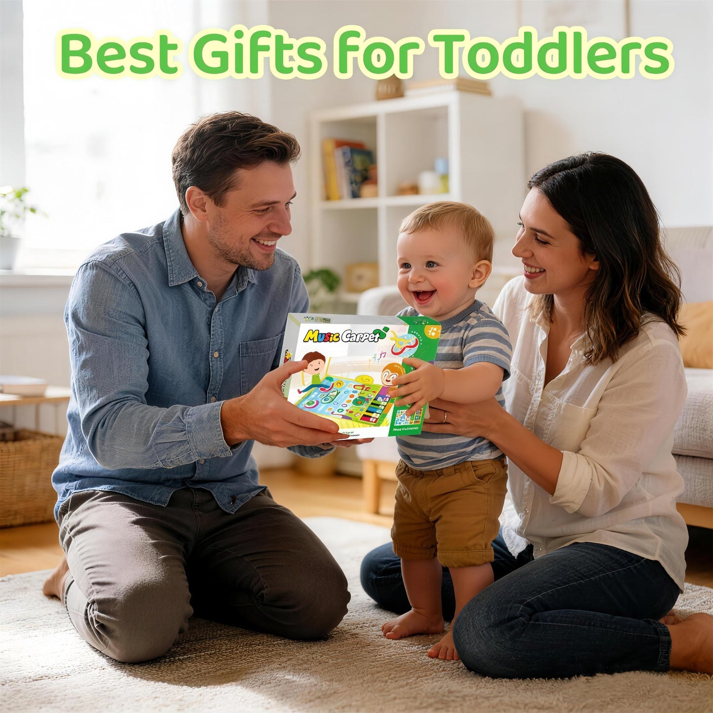 Baby Toys for 0-6 months, Dinosaur Musical Mat Montessori Sensor Toys 1 Year Old, Sensory Early Educational Musical Learning Toys, Christmas Birthday Easter Gifts for 2 3 4 Year Old Toddler Boys Girls