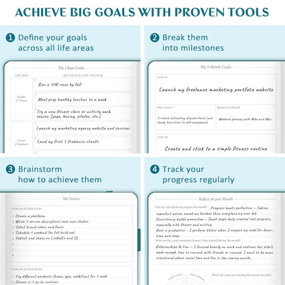 Legend Planner Jan 2026 – Jan 2027 Dated Weekly & Monthly Planner to Hit Your Goals, Increase Productivity & Live Happier. Organizer Notebook & Productivity Journal. A5 Hardcover (Dark Teal)