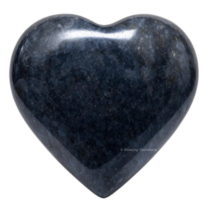 Amazing Gemstone Blue Aventurine Crystal Heart Palm Stone - Pocket Massage Worry Stone for Natural Body Chakra Balancing, Reiki Healing and Crystal Grid