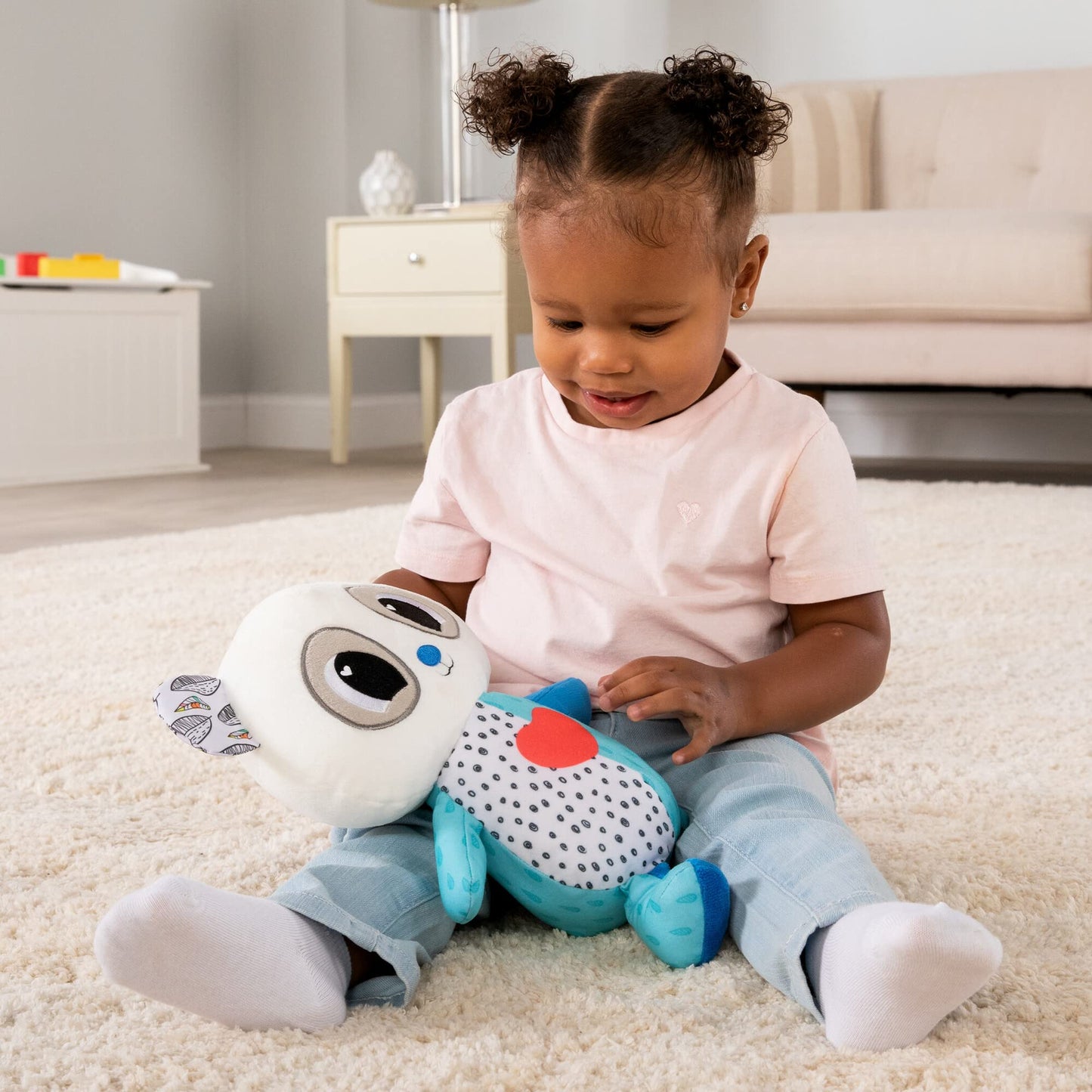 Lamaze Soothing Heart Panda Plush Lullaby Stuffed Animal - Vibrating Baby Soother Includes Calming Glowing Heartbeat and 3 Lullabies - Baby Light Up Toys and Musical Toys - Ages 9 Months and Up