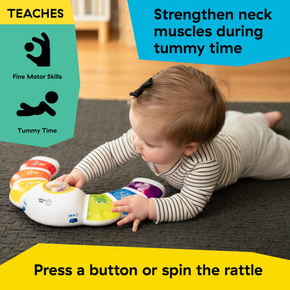 Baby Einstein Glow & Discover Light Bar Musical Toy, Activity Station, Sitting Up and Tummy Time Toy, Color and Animal Learning Toy, Infant Ages 3 Months+