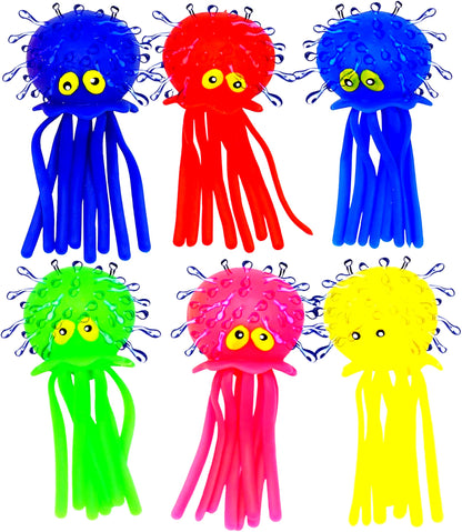 Octopus Water Balls - Pack of 6 Pool Toys for Kids Sensory Absorbent Water Splash Balls Bomb, Toddler Bath Toy, Swimming Pool Floating Swim Toys Outdoor Activity Game Easter Basket Stuffer