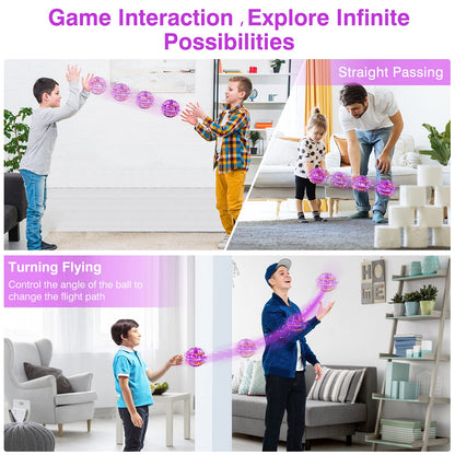 Ciniffo Flying Orb Ball Toy 2025 – Light Up Hand Controlled Boomerang Spinner Mini Drone Toy, Hover Cosmic Globe Ball, Cool Christmas & Birthday Gift for Girls Boys Teens Ages 6+ (Purple)