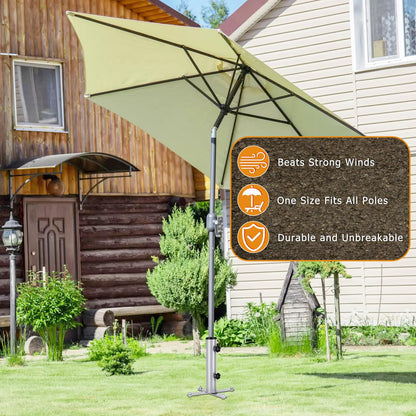 Hammrit Removable Inground Umbrella Stand Anchor with 4 Spike, Metal Grass Umbrella Ground Stake, Outdoor in Ground Parasol Base Mount, Beach Umbrella Sand Anchor Holder for Beach,Sand,Yard,Lawn