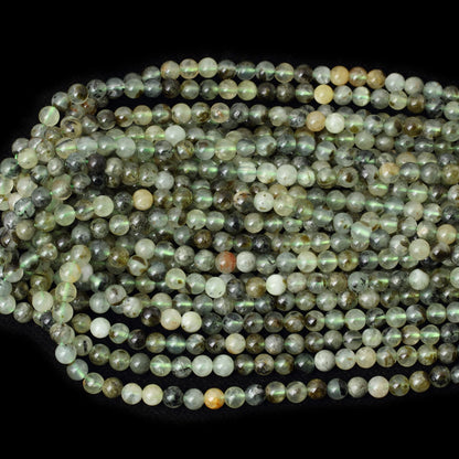 CHEAVIAN 60PCS 6mm Natural Prehnite Gemstone Smooth Surface Round Loose Beads for Jewelry Making 1 String 15 Inches