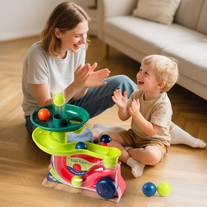 Didklom Busy Ball Popper Toy for Babies 9+ Months - 5 Balls with Popping Action & Fun Music, Cause and Effect Ball Drop Toy, Perfect Baby Shower Birthday Gift, Indoor Travel Play