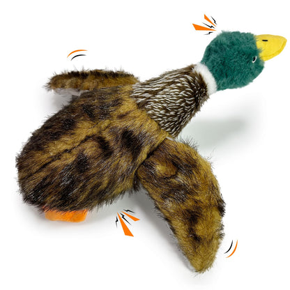 k8PurrDog Large Squeaky Dog Toys, Tough Plush Squeaky Duck Dog Toy with 3 Sounds to Keep Them Busy, Interactive Filled Chew Toys for Small Medium and Large Dogs