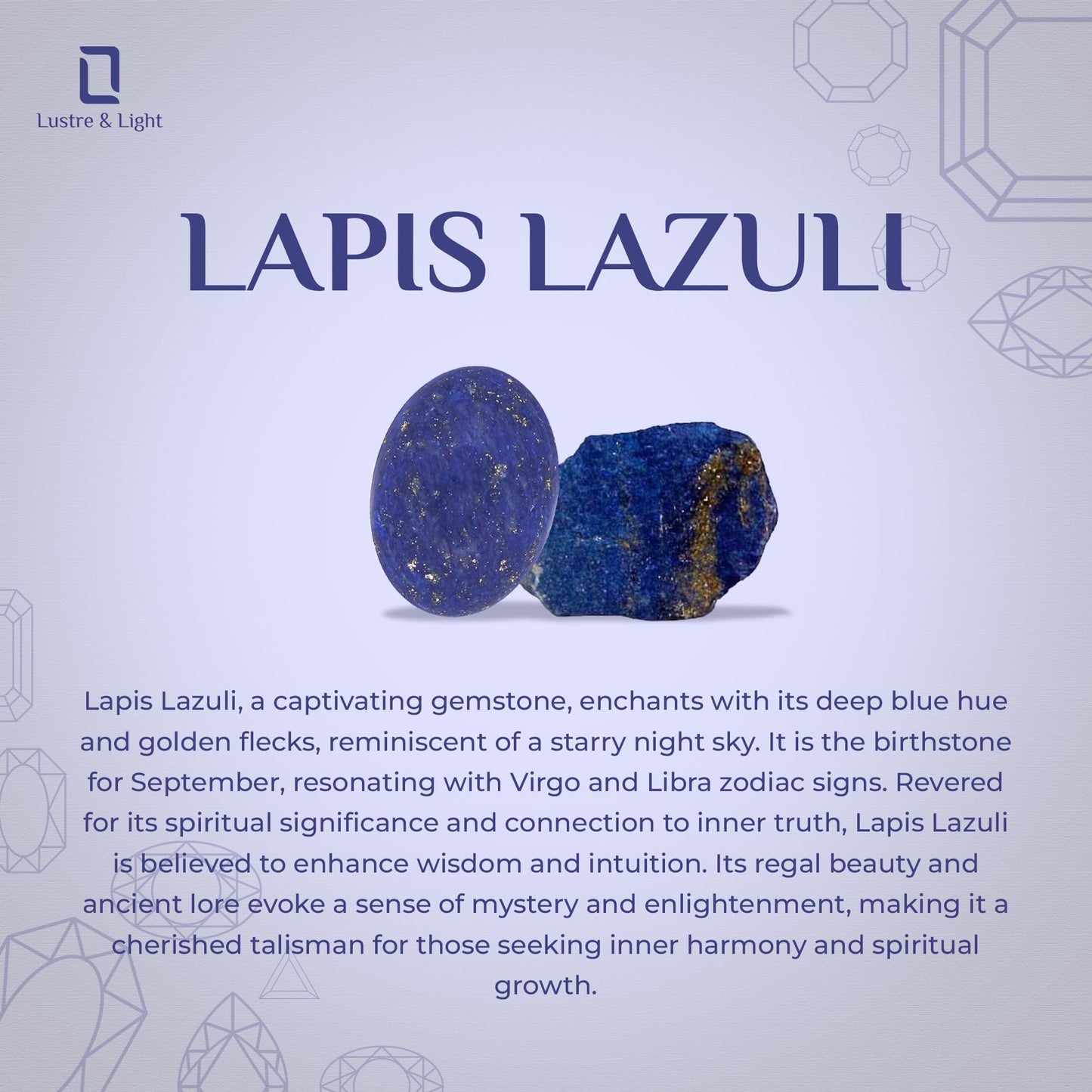 LUSTRE AND LIGHT 3mm Round Natural Lapis Lazuli Adjustable Bolo Bracelet for Women in Sterling Silver, September Birthstone Gifts for Her Birthday, Anniversary, Christmas, Graduation