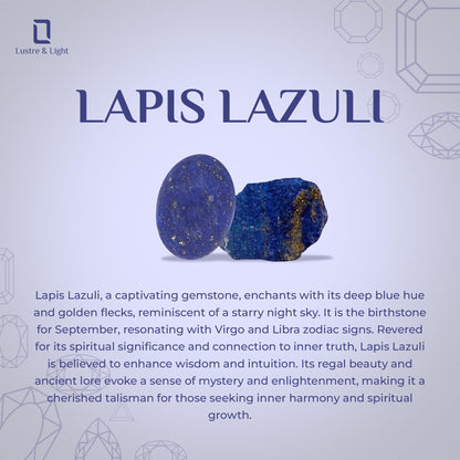 LUSTRE AND LIGHT 3mm Round Natural Lapis Lazuli Adjustable Bolo Bracelet for Women in Sterling Silver, September Birthstone Gifts for Her Birthday, Anniversary, Christmas, Graduation
