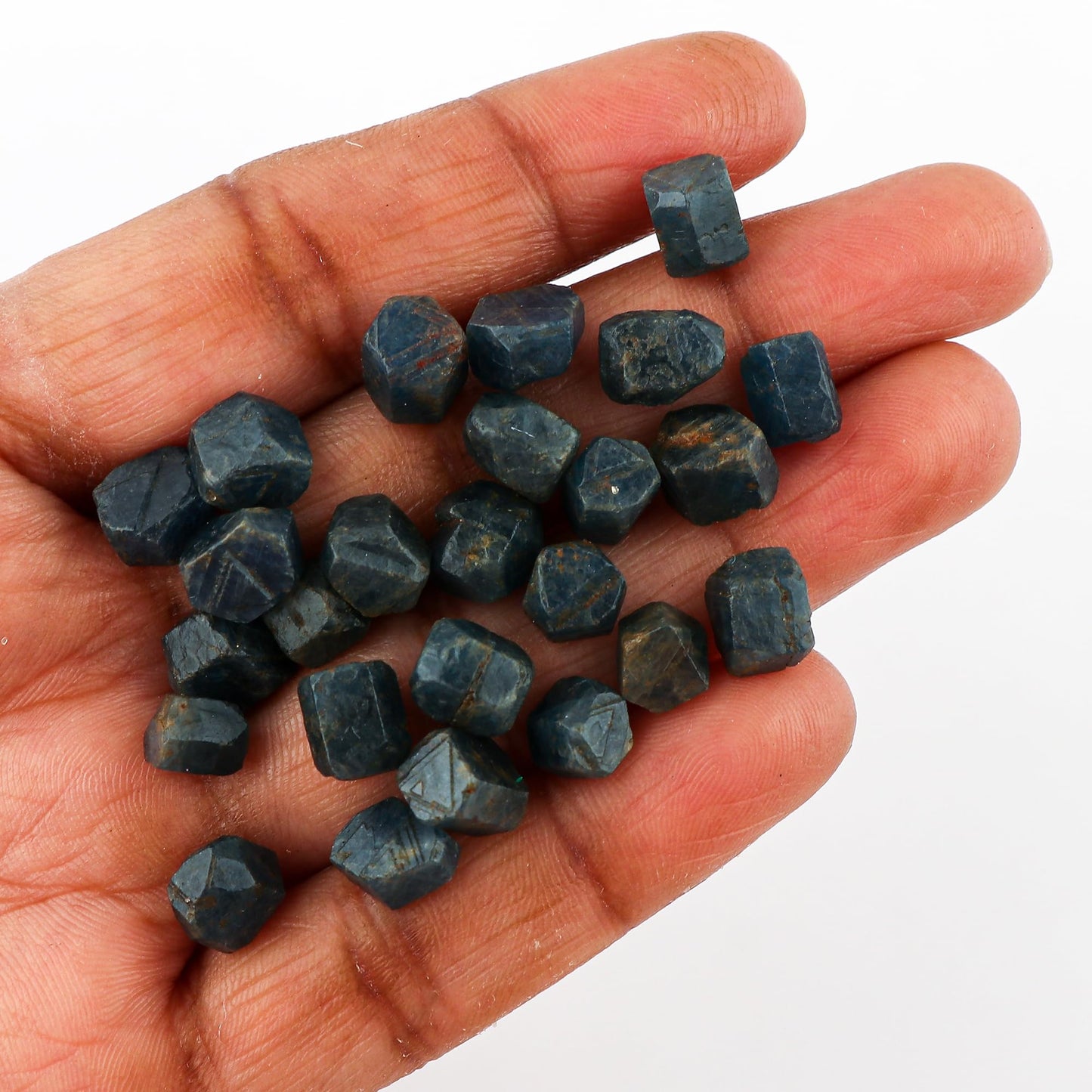 CRYSTALINES 50cts, Wholesale Natural Raw Blue Sapphire Gemstone, Untreated Rough Stones, Bulk Loose Supplies for Jewelry Making, Healing Crystals, September Birthstone, Gem Collection, 15-18pcs