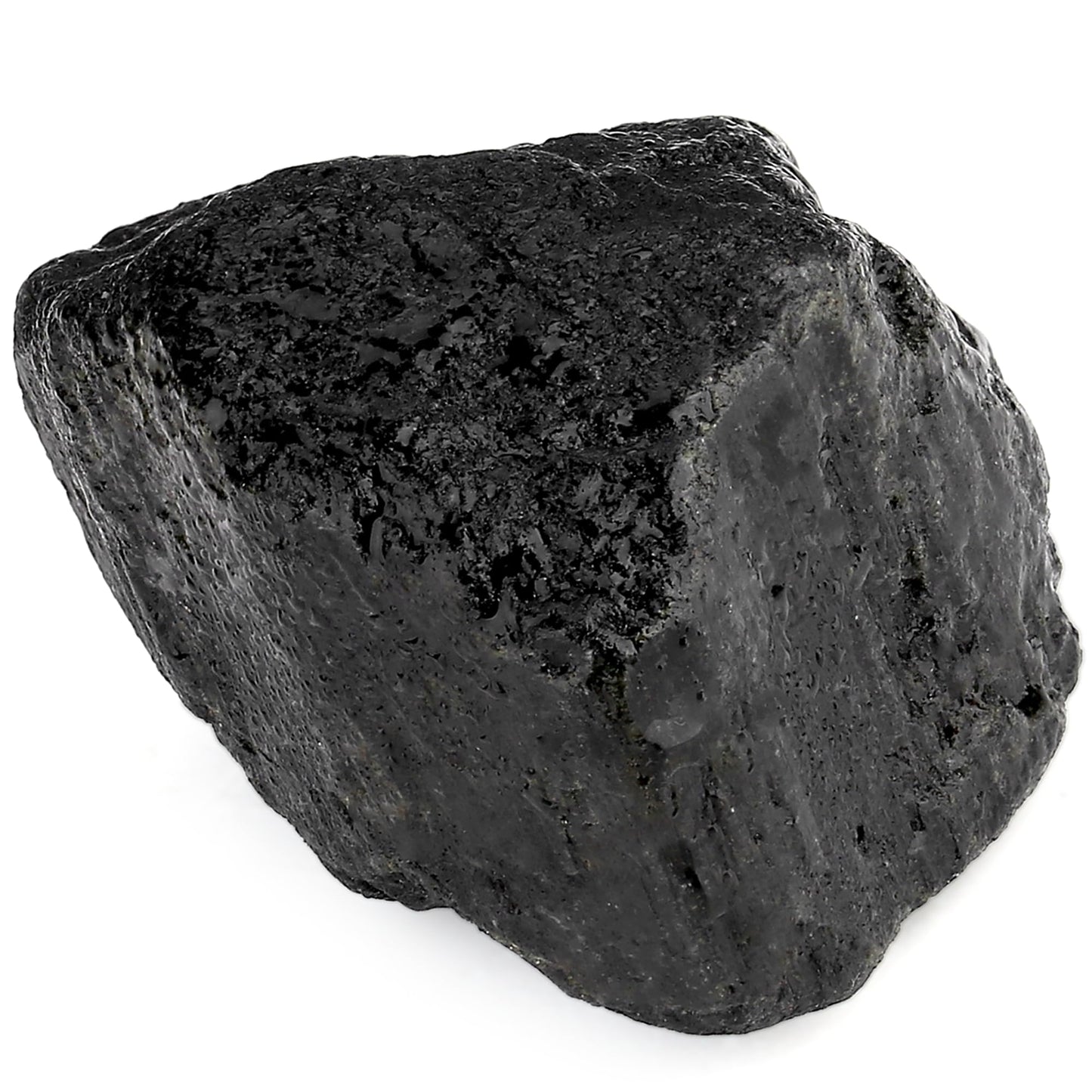 YATOJUZI Black Tourmaline 1.8-2.2" Natural Raw Stones and Healing Crystals Large Stone Rough Crystal Rocks for Tumbling Cabbing Polishing Fountain Rocks Decoration 1PCS