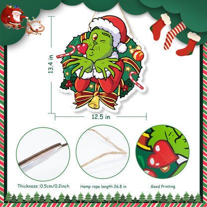 LOCOLY Christmas Decorations Hanging Signs Door Sign for Holiday Decor Ornaments for Christmas Tree
