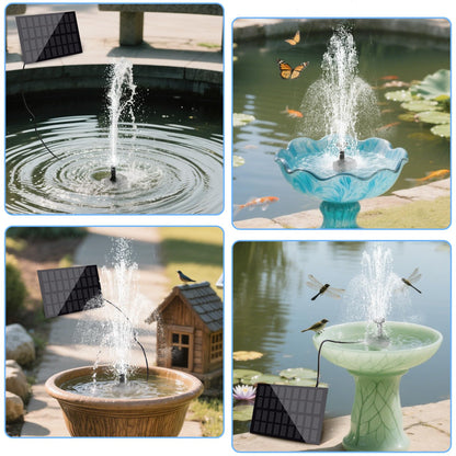 Solar Water Fountain for Bird Bath with Seperate Solar Panel 2W,Solar Fountain Pump for Pond,Water Feature Solar Water Pump
