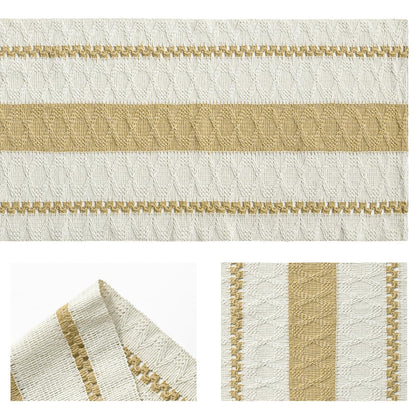 Artoid Mode Burlap Brown Farmhouse Woven Rustic Table Runner, Seasonal Holiday Hollow Kitchen Dining Table Decoration for Home Party Decor 12x72 Inch