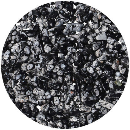 LAIDANLA Snowflake 400pcs Natural Chip Stone Beads 5-8mm Healing Crystal Irregular Gemstones Drilled DIY Loose Rocks Bead Crystal for Bracelet Earrings Necklace Jewelry Making Crafting