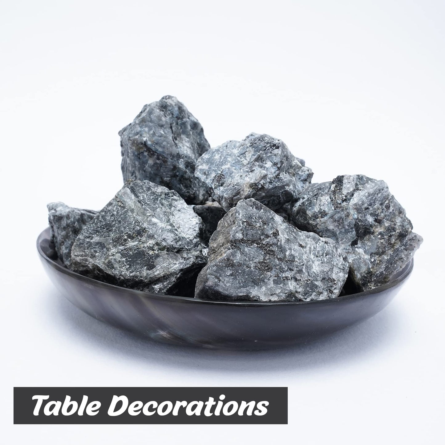 Crocon 1LB Larvikite Rough Bulk Natural Stone Raw Gemstone Tumbling Cabbing Polishing Mining Chakra Meditation Balancing Reiki Healing Good Luck Gift Home Office Decor