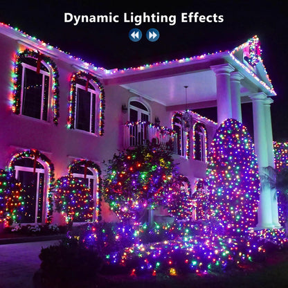 BrizLabs RGB Color Changing String Lights, 33FT 100 LED Red White Blue String Lights with Remote, Dimmable July 4th Patriotic Light String USB Mini Christmas Light for Indoor Xmas Halloween Party Tree