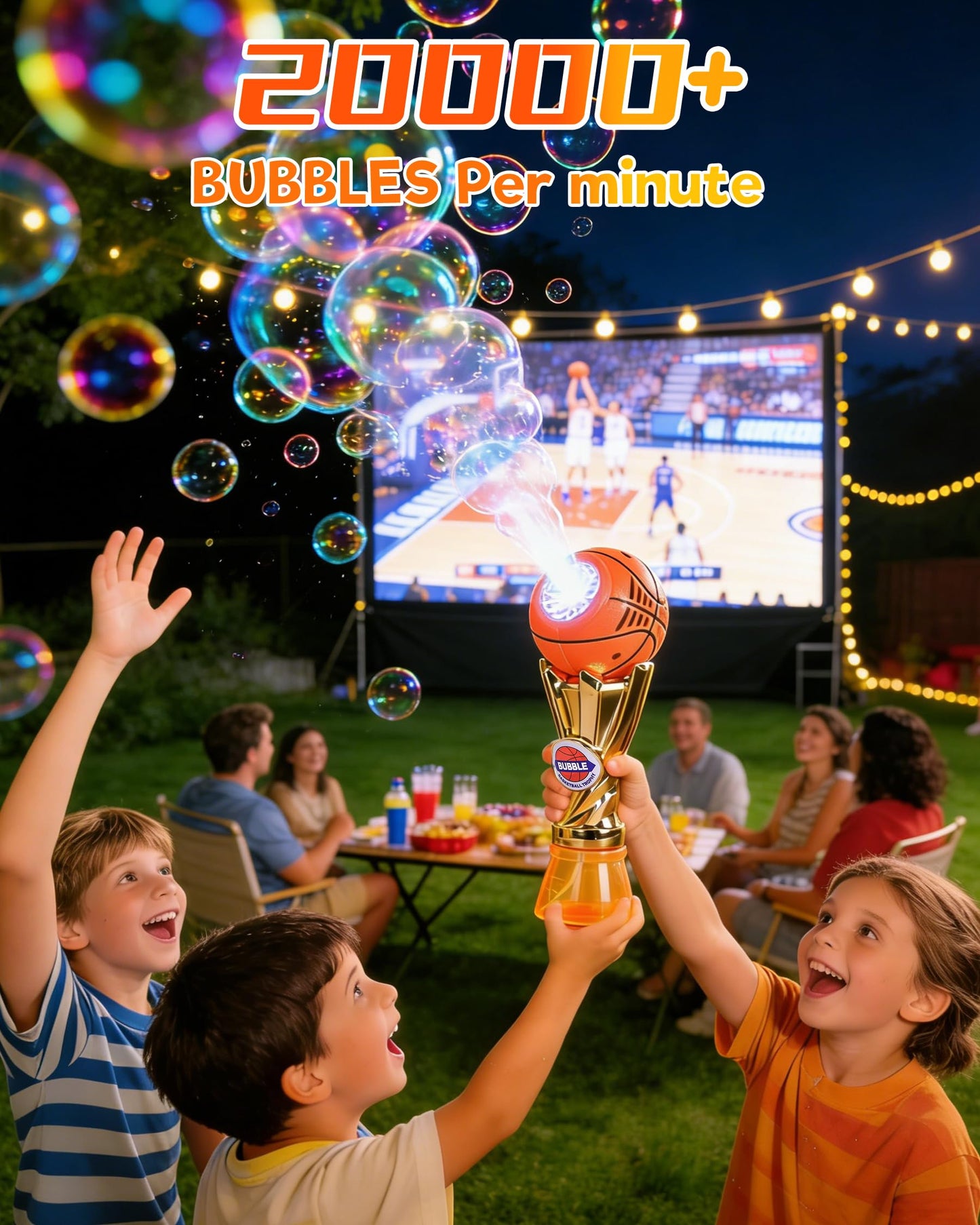 Kenvc Bubble Machine Toys for Kids 3+ Year Old Boys Girls, Automatic Bubble Gun Wand with Bubble Solution, Summer Outdoor Kids Toys for Toddlers Ages 3-4,4-6,5-7, Birthday Gifts for 3 4 5 6 7 8 Years