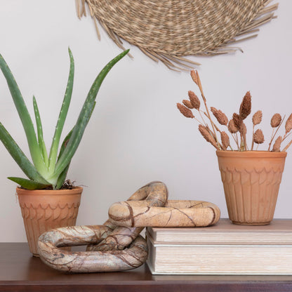 Bloomingville Decorative Marble Chain, Variegated Brown Tones