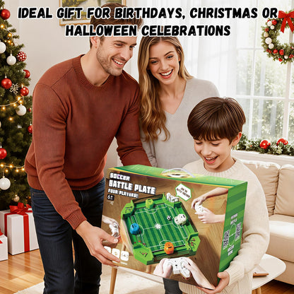 Remote Control Foosball Table Game, Mini Soccer Board Games with 3 Balls & 4 Remote Controllers, Football Tabletop Games Toy for Kids and Adults 3 4 5 6 7 8-12+Years Old - Gift for Boys Girls