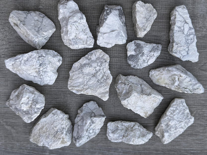 GAF TREASURES Wholesale Raw White Howlite Crystals, Natural White Howlite Stone, Natural Rough White Howlite Crystals, White Howlite Rough, White Howlite Healing Crystals (White Howlite, 0.5 Pound)