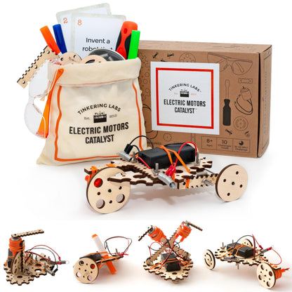 Tinkering Labs STEM Kits for Kids Age 8-10 | Inventors Kids Science Kit, Robot Building, and Engineering with Electricity Circuits | Coolest DIY Toys and Best Birthday Gifts for 10 Year Old Boy Girl