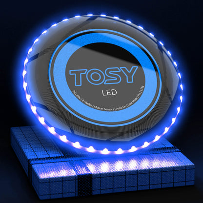 TOSY Bundle of 3-2X RGB Black + Blue - Frisbee 108 LEDs, 16 Million Colors