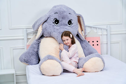 IKASA Giant Elephant Stuffed Animal Plush Toys Gifts (Gray, 72 inches)